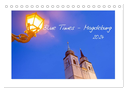 Blue Times - Magdeburg (Tischkalender 2024 DIN A5 quer), CALVENDO Monatskalender