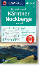 KOMPASS Wanderkarte 66 Biosphärenpark Kärntner Nockberge, Liesertal 1:50.000