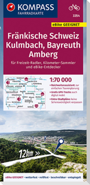 KOMPASS Fahrradkarte 3354 Fränkische Schweiz, Kulmbach, Bayreuth, Amberg 1:70.000