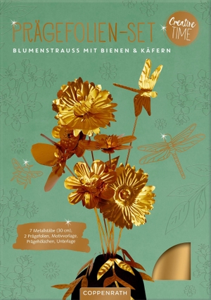 Prägefolien-Set Blumenstrauß - mit Bienen. Coppenrath, 2026.