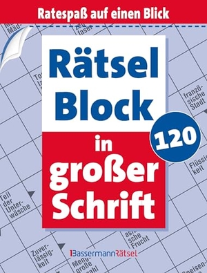 Krüger, Eberhard. Rätselblock in großer Schrift 120 (5 Exemplare à 2,99 EUR). Bassermann, Edition, 2024.