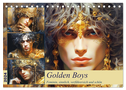 Golden Boys. Feminin, sinnlich, verführersich und schön (Tischkalender 2024 DIN A5 quer), CALVENDO Monatskalender