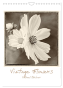 Vintage-Flowers (Wandkalender 2024 DIN A4 hoch), CALVENDO Monatskalender
