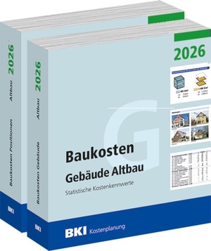 BKI Baukosteninformationszentrum Deutscher Architektenkammern. BKI Baukosten Gebäude + Positionen Altbau 2026. Müller Rudolf, 2026.