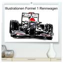 Illustrationen Formel 1 Rennwagen (hochwertiger Premium Wandkalender 2024 DIN A2 quer), Kunstdruck in Hochglanz