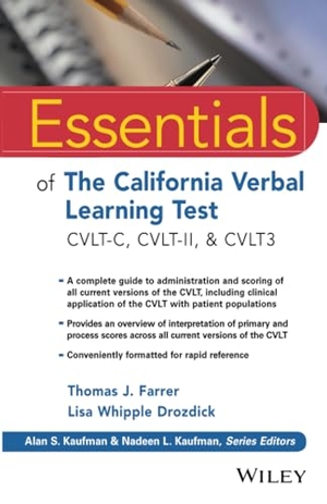 Farrer. Essentials of CA Verbal Learni. John Wiley & Sons, 1900.