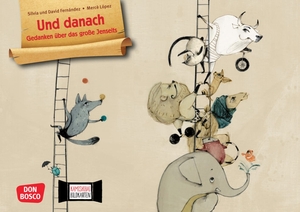 Fernández, Silvia / David Fernández. Und danach. Gedanken über das große Jenseits. Kamishibai Bildkartenset - Entdecken - Erzählen - Begreifen: Bilderbuchgeschichten. Mit dem Erzähltheater über Jenseitsvorstellungen sprechen. Don Bosco Medien GmbH, 2024.