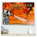 Feuerwehr - selbstlose Arbeit weltweit (hochwertiger Premium Wandkalender 2024 DIN A2 quer), Kunstdruck in Hochglanz