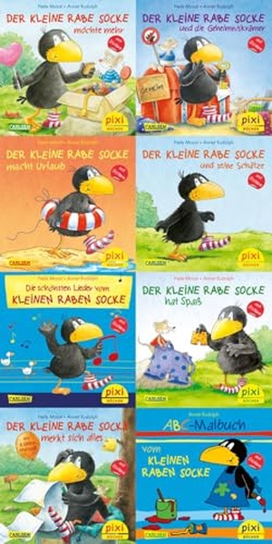 Moost, Nele. Pixi-Box 193: Der kleine Rabe Socke mit Stickern (8x8 Exemplare). Carlsen Verlag GmbH, 2026.