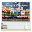 Farbiges Singapur (hochwertiger Premium Wandkalender 2024 DIN A2 quer), Kunstdruck in Hochglanz