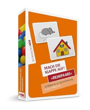 Willikonsky, Ariane. Mach die Klappe auf - Reimwörter - Bildkarten zur Sprachförderung. FON Fachverlag, 2015.