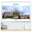 Görlitz - geteilte Stadt an der Neiße (hochwertiger Premium Wandkalender 2024 DIN A2 quer), Kunstdruck in Hochglanz