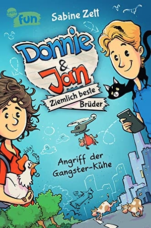 Zett, Sabine. Donnie & Jan - Ziemlich beste Brüder. Angriff der Gangster-Kühe - Witziger Comicroman für alle ab 9. Von der Bestsellerautorin von "Hugo" und "Collins geheimer Channel". Arena Verlag GmbH, 2023.