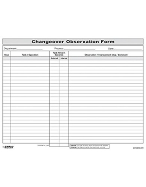Enna. Quick Changeover: Observation Form - Observation Form. Taylor & Francis Ltd, 2017.