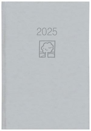 Zettler Kalender (Hrsg.). Buchkalender grau 2025 - Bürokalender 14,5x21 - 1T/1S - Blauer Engel - Kartoneinband - Halbstundeneinteilung 7-22 Uhr - 876-0703-1. Neumann Verlage GmbH & Co, 2024.