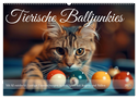 Tierische Balljunkies (Wandkalender 2025 DIN A2 quer), CALVENDO Monatskalender