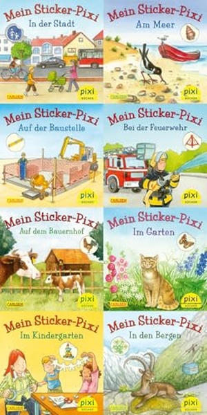 Pixi-8er-Set 199: Meine Sticker-Pixis (8x1 Exemplar). Carlsen Verlag GmbH, 2012.