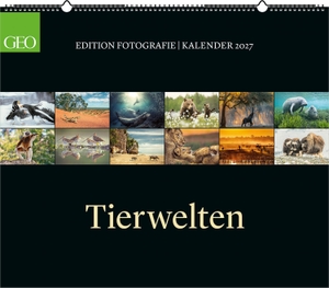 Neumann Verlage GmbH & Co KG (Hrsg.). GEO Edition: Tierwelten 2027 - Wandkalender 70x60 cm mit 12 Tierfotografien, deutschem Kalendarium, Spiralbindung und Postkarten. Neumann Verlage GmbH & Co, 2026.