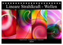 Lineare Strahlkraft - Wellen, Digitale Kunst (Tischkalender 2024 DIN A5 quer), CALVENDO Monatskalender