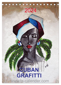 CUBAN GRAFITTI (Tischkalender 2024 DIN A5 hoch), CALVENDO Monatskalender