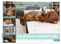 Eine glückliche Kaninchenfamilie (Tischkalender 2025 DIN A5 quer), CALVENDO Monatskalender