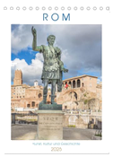 Rom - Kunst, Kultur und Geschichte (Tischkalender 2025 DIN A5 hoch), CALVENDO Monatskalender