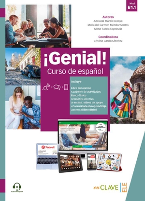Martin Bosque, Adelaida / Mendez Santos, Maria Del Carmen et al. Genial! - Libro del alumno y Cuaderno de actividades 3 (B1.1) + audio descarga. EnClave-ele, 2020.