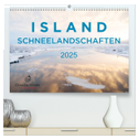 ISLAND - Schneelandschaften (hochwertiger Premium Wandkalender 2025 DIN A2 quer), Kunstdruck in Hochglanz