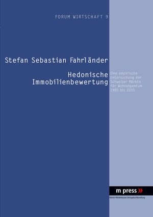 Fahrländer, Stefan. Hedonische Immobilienbewertung - Eine empirische Untersuchung der Schweizer Märkte für Wohneigentum 1985 bis 2005. Peter Lang, 2007.