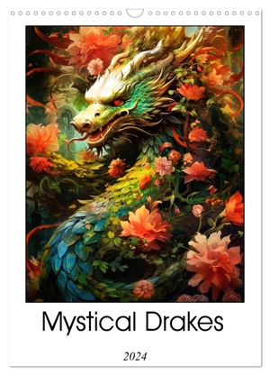 Jaszke JBJart, Justyna. Mystical Drakes (Wall Calendar 2024 DIN A3 portrait), CALVENDO 12 Month Wall Calendar - Discover the enchanting world of dragons surrounded by lush flowers in this captivating calendar that will take you on an unforgettable journey through imagination and art.. Calvendo, 2023.