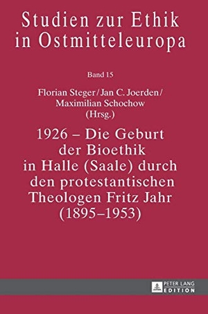 Steger, Florian / Maximilian Schochow et al (Hrsg.). 1926 ¿ Die Geburt der Bioethik in Halle (Saale) durch den protestantischen Theologen Fritz Jahr (1895¿1953). Peter Lang, 2014.