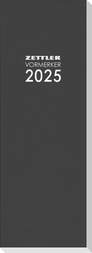 Tagevormerkbuch Leinen anthrazit 2025 - farbig sortiertes Bundle - 1T/1S - 10,4x29,6  - Büro-Kalender - 808-0021-1