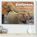 Elefanten in freier Wildbahn (Premium, hochwertiger DIN A2 Wandkalender 2022, Kunstdruck in Hochglanz)