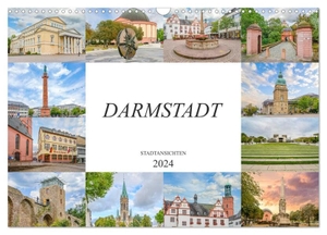 Meutzner, Dirk. Darmstadt Stadtansichten (Wandkalender 2024 DIN A3 quer), CALVENDO Monatskalender - Es erwarten Sie einmalig wunderschöne Aufnahmen von Darmstadt. Calvendo, 2023.