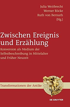 Weitbrecht, Julia / Ruth Bernuth et al (Hrsg.). Zwischen Ereignis und Erzählung - Konversion als Medium der Selbstbeschreibung in Mittelalter und Früher Neuzeit. De Gruyter, 2016.