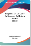Programa De Un Curso De Nociones De Historia Natural (1858)