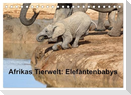 Afrikas Tierwelt: Elefantenbabys (Tischkalender 2024 DIN A5 quer), CALVENDO Monatskalender