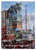 Hamburger HafenArt (Wandkalender 2025 DIN A2 hoch), CALVENDO Monatskalender