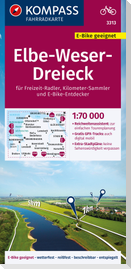 KOMPASS Fahrradkarte 3313 Elbe-Weser-Dreieck 1:70.000