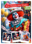Ein Hauch von Magie - Schrille Clowns im Rampenlicht (Wandkalender 2024 DIN A3 hoch), CALVENDO Monatskalender