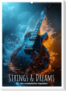 Strings & Dreams: Ein Jahr musikalischer Inspiration (Wandkalender 2025 DIN A2 hoch), CALVENDO Monatskalender