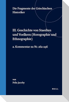 III. Geschichte Von Staedten Und Voelkern (Horographie Und Ethnographie), A. Kommentar Zu Nr. 262-296