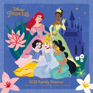 Disney Princess 2025 30X30 Familienplaner. Pyramid Lizenzen, 2024.