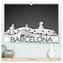 BARCELONA [black/white] (hochwertiger Premium Wandkalender 2025 DIN A2 quer), Kunstdruck in Hochglanz