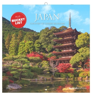 Neumann Verlage GmbH & Co KG (Hrsg.). Japan 2027 - Wandkalender 30x30 cm (30x60 cm geöffnet) mit Notizkalendarium, 12 Japan-Motiven und Bucket-List. Neumann Verlage GmbH & Co, 2026.
