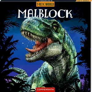 Malblock - 32 saurierstarke Motive (T-Rex World). Coppenrath, 2026.