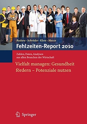 Badura, Bernhard / Katrin Macco et al (Hrsg.). Fehlzeiten-Report 2010 - Vielfalt managen: Gesundheit fördern - Potenziale nutzen. Springer Berlin Heidelberg, 2010.