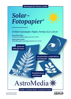 Hünig, Klaus. Das Solar-Fotopapier (21,5x28cm), 10 Blatt. AstroMedia GmbH, 2019.