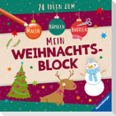 Mein Weihnachtsblock: 24 Ideen zum Malen, Basteln, Rätseln