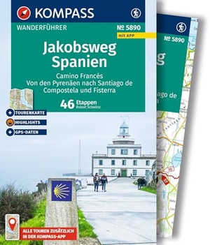 Schwänz, Robert. KOMPASS Wanderführer Jakobsweg Spanien, Camino Francés. Von den Pyrenäen nach Santiago de Compostela und Fisterra, 46 Etappen mit Extra-Tourenkarte - mit Touren und GPS-Daten in der KOMPASS-App. Kompass Karten GmbH, 2025.